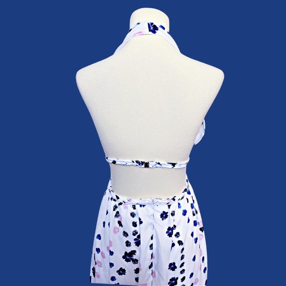 Aqua Halter & Bra Back Formal Gown XS - Picture 4 of 4